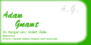 adam gnamt business card