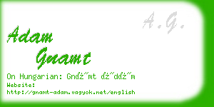 adam gnamt business card